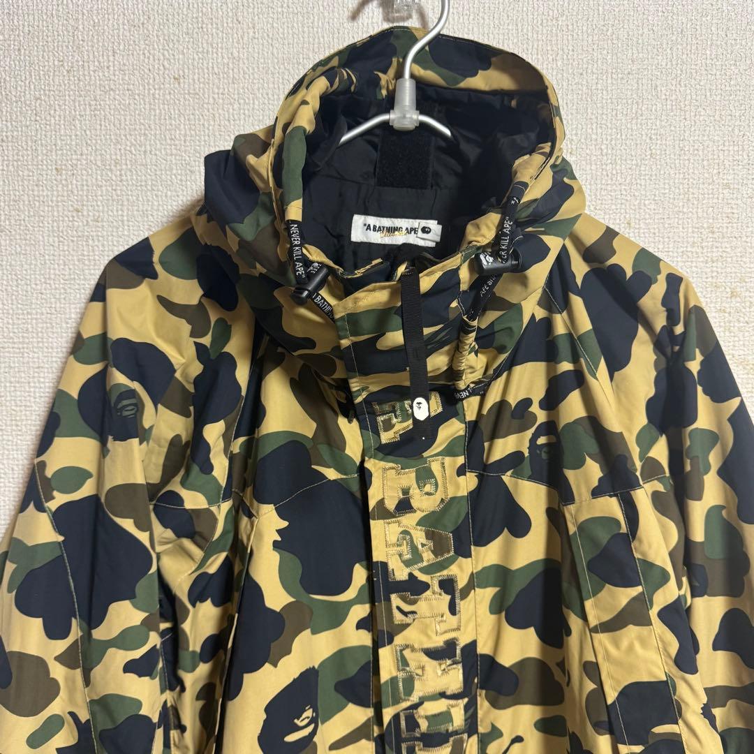 本物NIGO期エイプ スノボジャケット マウンテンパーカー1stイエロー