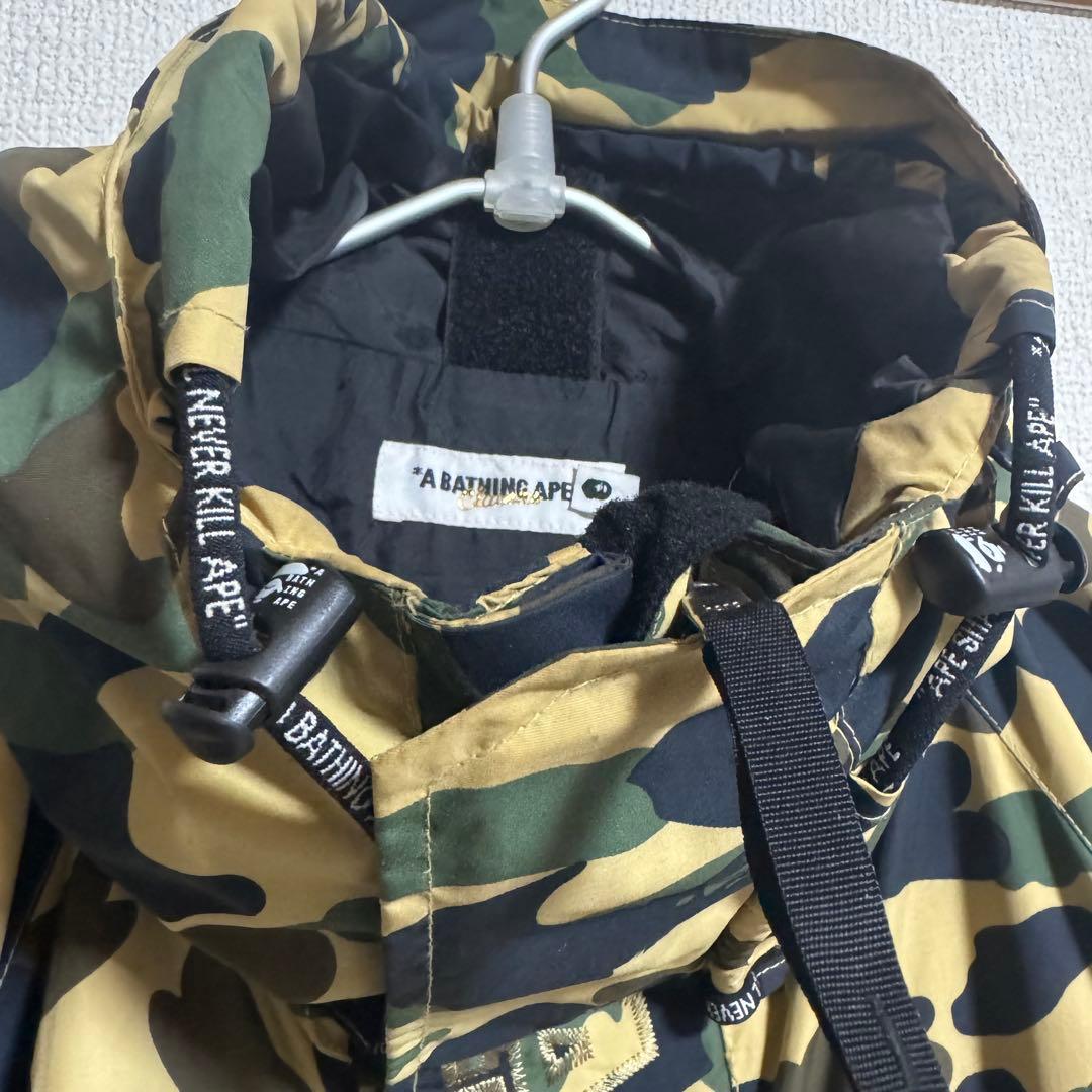 本物NIGO期エイプ スノボジャケット マウンテンパーカー1stイエロー