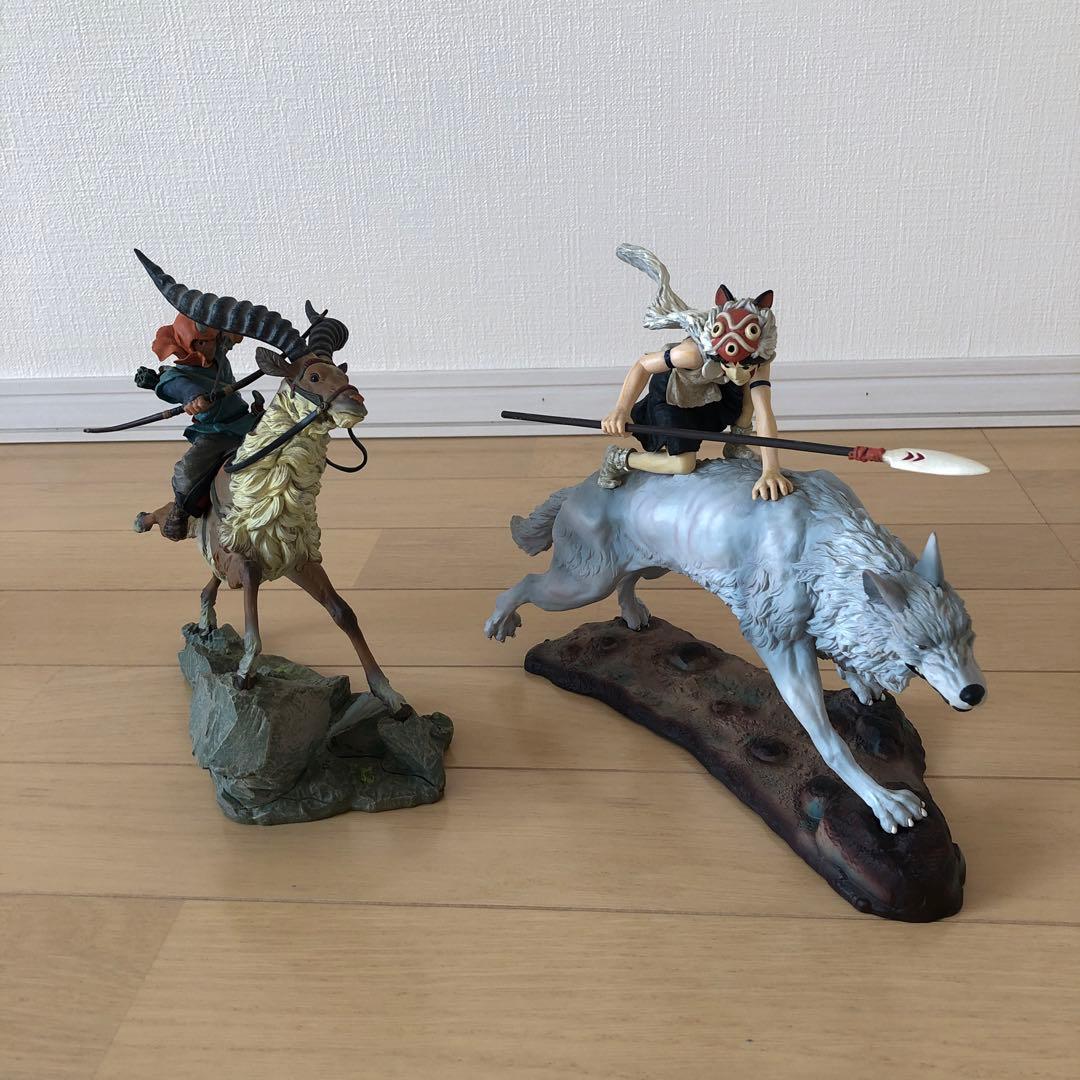 もののけ姫 アシタカ&ヤックル サン&犬神 フィギュア コミニカ ジブリ