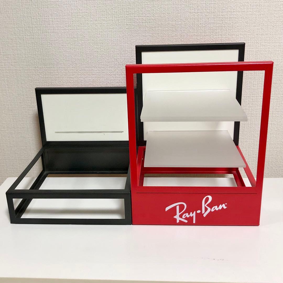 ray-ban 眼鏡　メガネ　ディスプレイ　展示　展示品　メガネ置き　眼鏡　赤