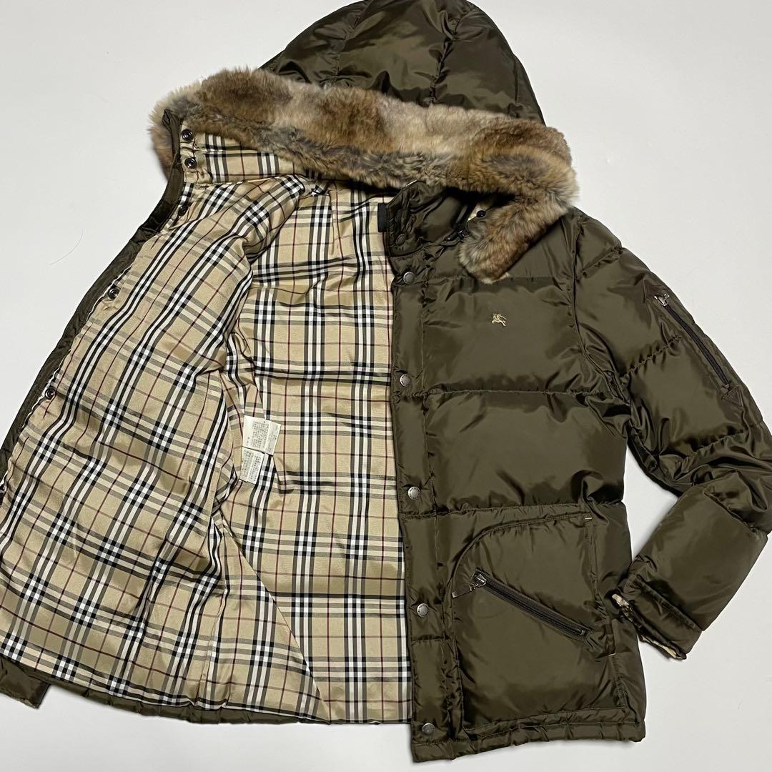 美品 BURBERRY BLACK LABEL ダウンジャケット y2k ファー - メルカリ