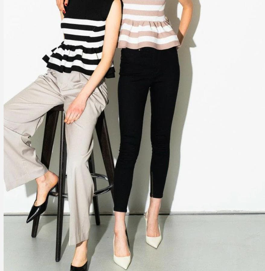 【新品タグ付き】シェリエ/sheller GOLD ZIPblack denim