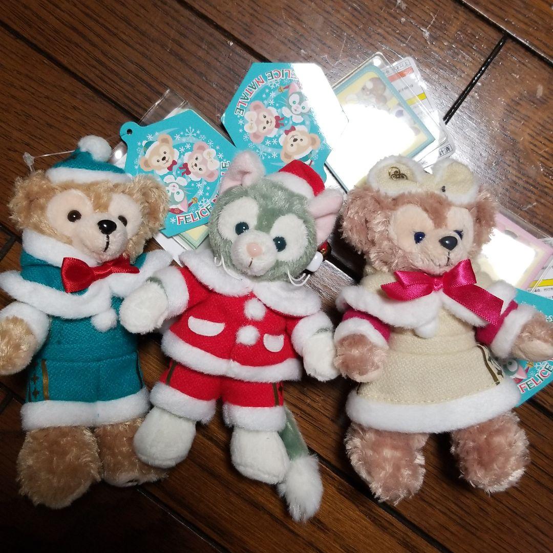 ディズニーランド　グッズ　ダッフィー&シェリーメイ&ジェラートニー　ぬいば