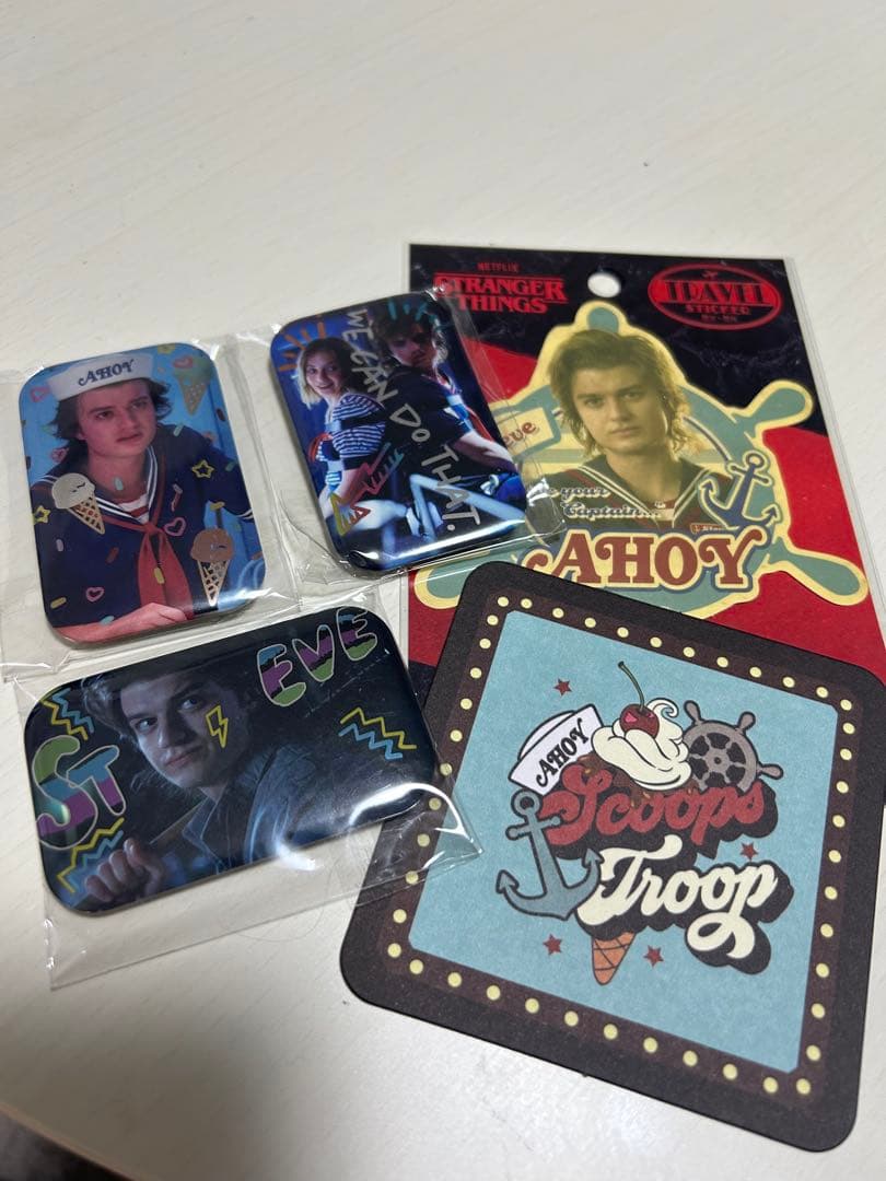 ストレンジャーシングス スクエア缶バッジ スティーブ 数量限定】 HASAMI SEASON 01 8bit ストレンジャー・シングス 未知の