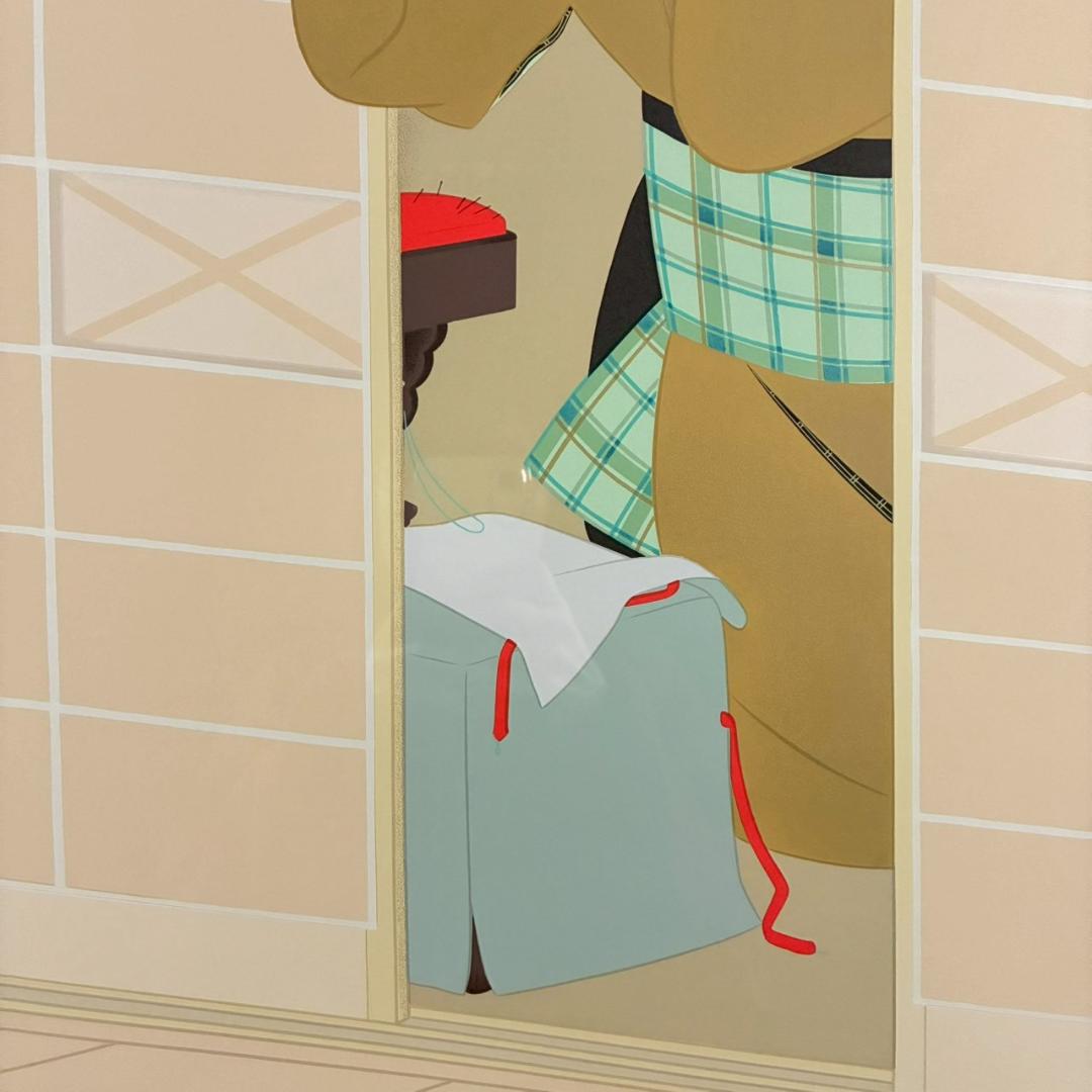 美品 上村松園「夕暮」シルクスクリーン 上村淳之監修の証明シール有