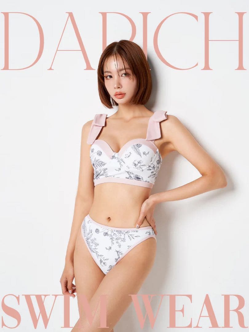 【新品】Darich ショルダーリボンコルセットビキニ PNK FREESize