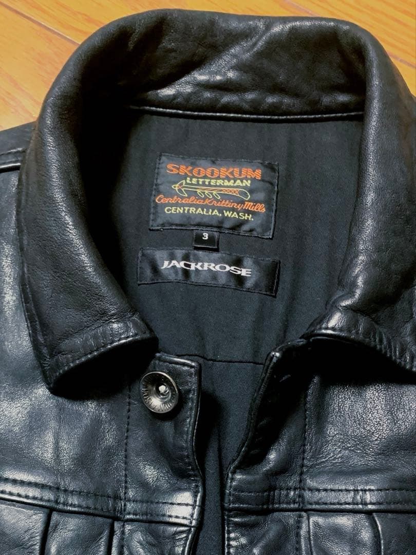 SKOOKUM×JACKROSE 1stタイプ レザー トラッカージャケット希少