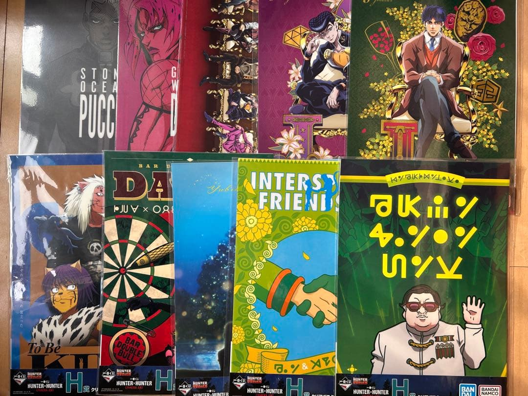 一番くじ クリアポスター BLEACH ジョジョ ナルト ハンターハンター