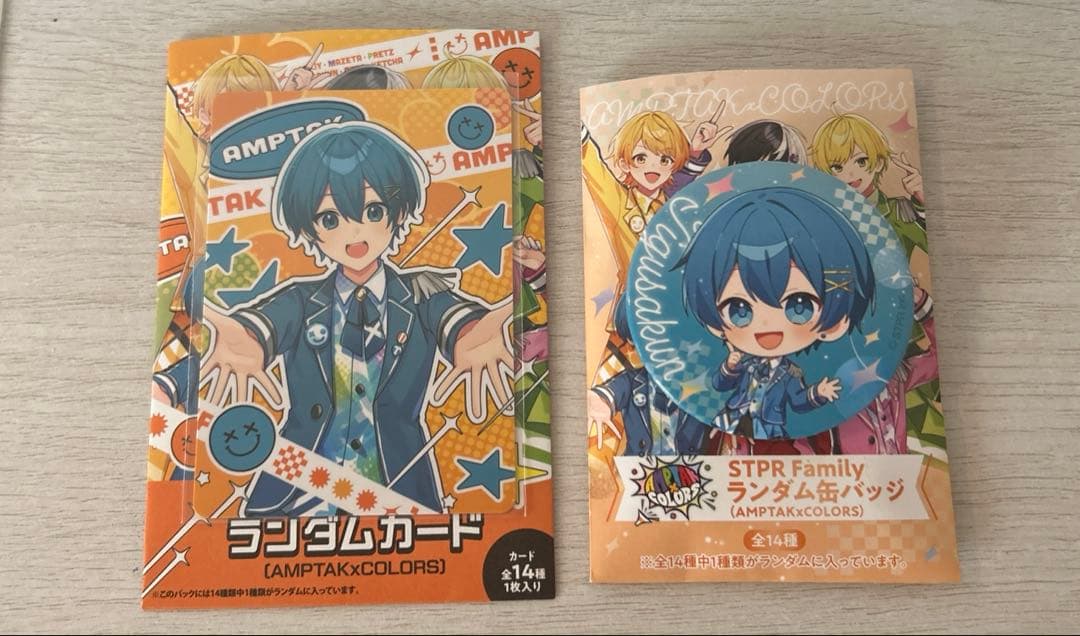 AMPTAK×COLORS ちぐさくん カード 缶バッジ - メルカリ