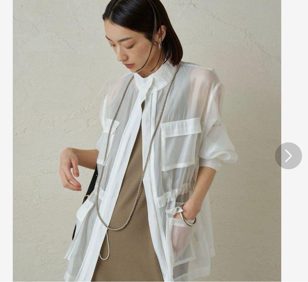 yk様　ラウンジドレス　オーガンジーM65 ホワイト