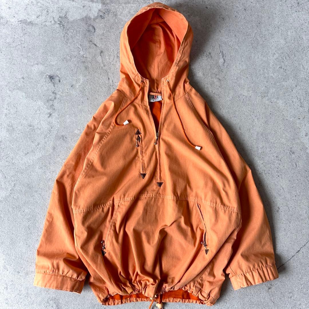 90s コットン ハーフジップ プルオーバー アノラック パーカー