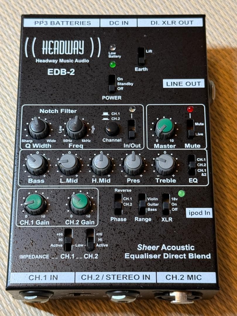 HEADWAY EDB-2 アコースティックギター用イコライザー