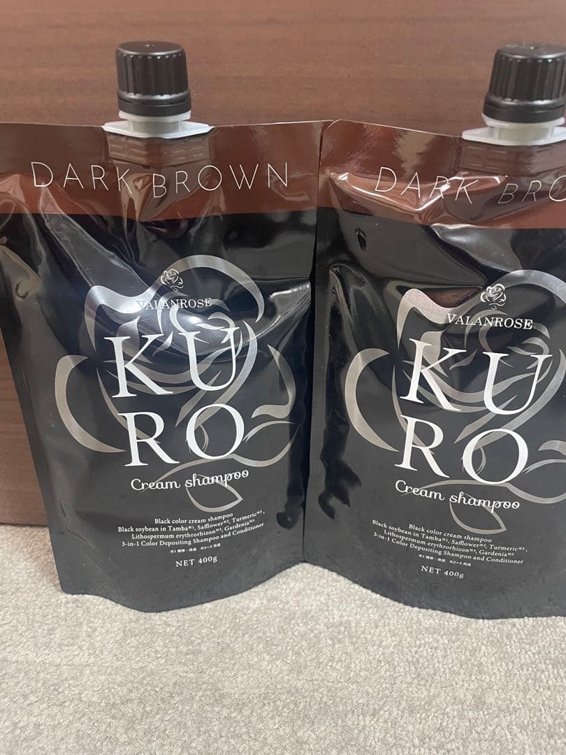 VALANROSE KURO Cream shampoo ダークブラウン 2個 VALANROSE（バランローズ） 白髪染めシャンプー KUROクリーム