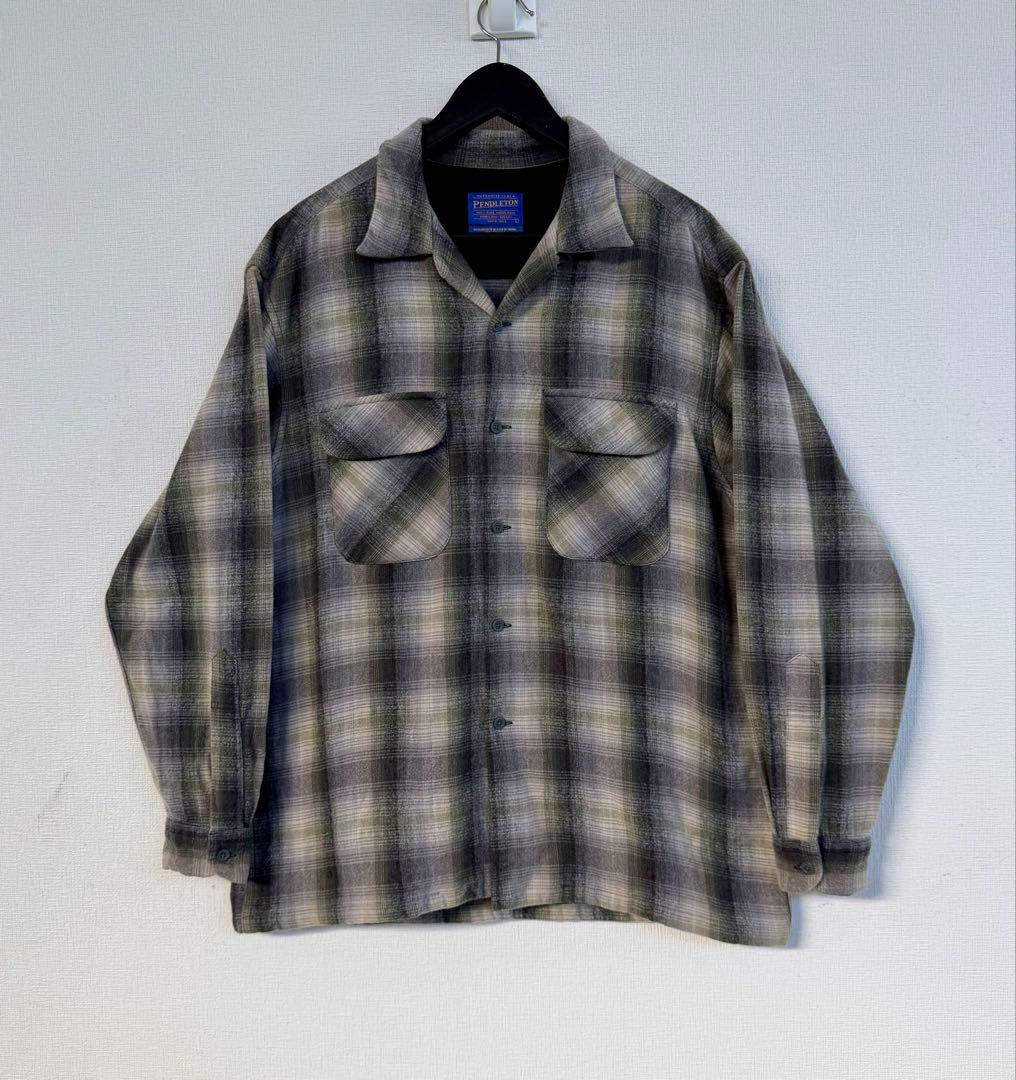 超超スペシャル 90s ペンドルトン オンブレ チェック シャツ L カーキ
