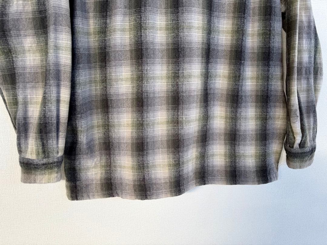 超超スペシャル 90s ペンドルトン オンブレ チェック シャツ L カーキ
