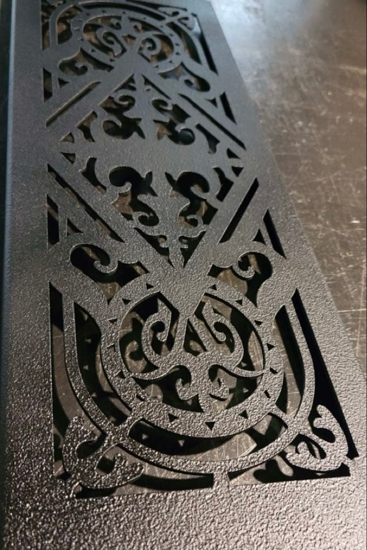 キルギス民族模様柄　IGT規格ハーフユニット天板　黒塗装　2枚セット キルギス民族模様柄 IGT規格ハーフユニット天板 黒塗装、ステンレス