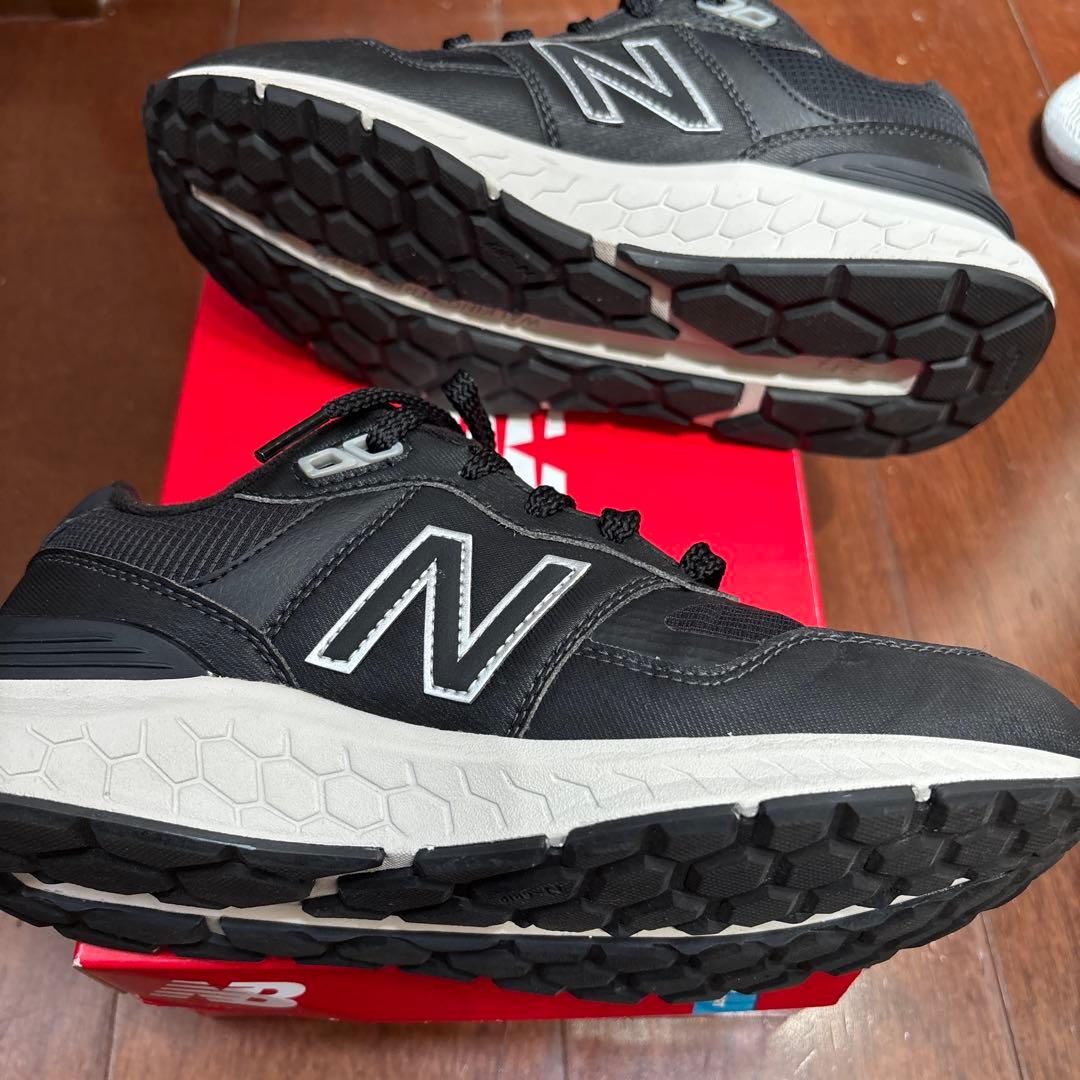 new balance walking シューズblack 24.5cm