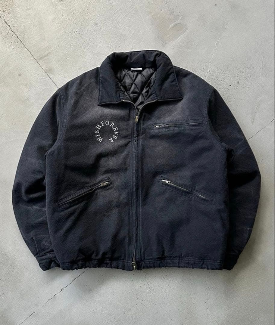 WISHFOREVERドローコードビンテージライクショートダックジャケット