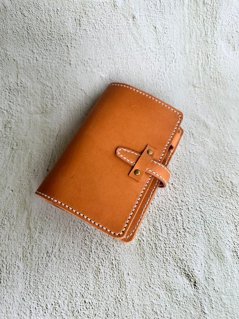 ミニ6サイズシステム手帳ハンドメイド手縫いシール手帳にも❤️ セリアのメッセージカードで作る！システム手帳ミニ6のディバイダー