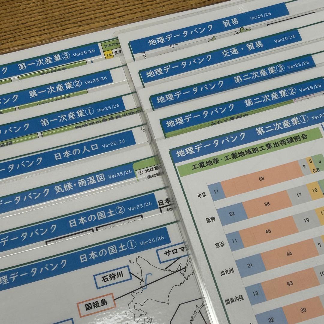 中学受験】地理データバンク ラミネート12枚組 - メルカリ