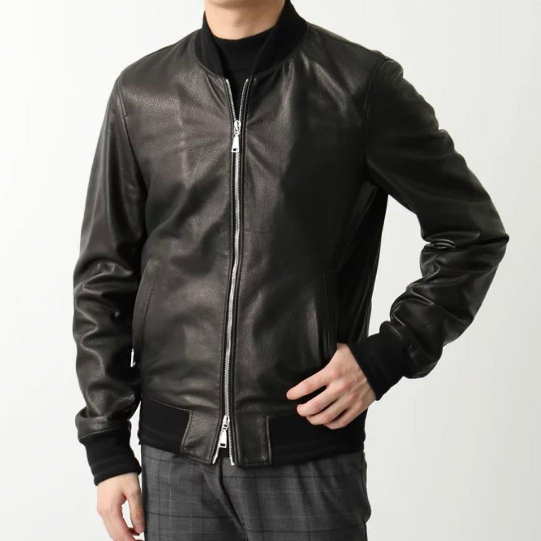 未使用TAGLIATORE タリアトーレ /定価18万 羊革 48 M〜L黒