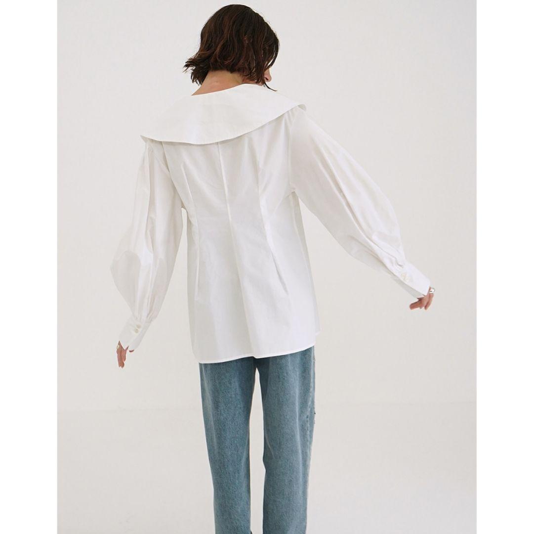CLANE クラネ BIG COLLAR DRAWSTRING BLOUSE - メルカリ