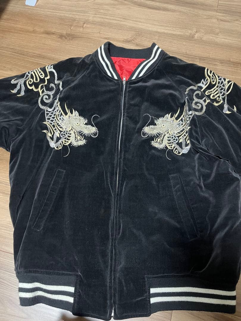 b*ヘ様 ベロア スカジャン つなぎ双龍 中綿入り　希少な3L 楽天市場】スカジャン 双龍の通販