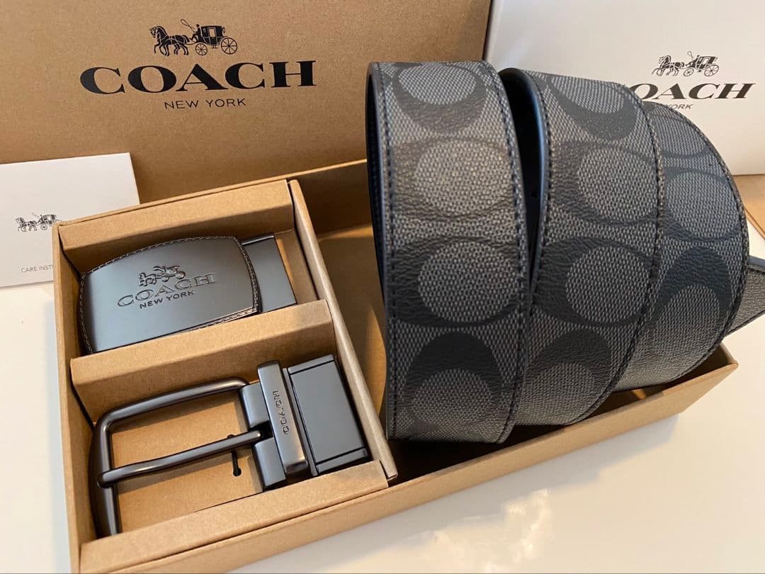 SALE♪コーチ　新品　リバーシブルベルト　馬車バックルセット 公式】COACH – コーチ | C ハードウェア バックル リバーシブル ベルト
