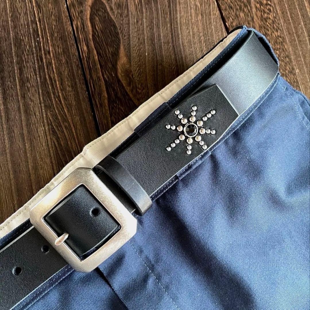ディッキーズ874専用スタッズベルト 牛ヌメシルバーHTC CALEE - メルカリ