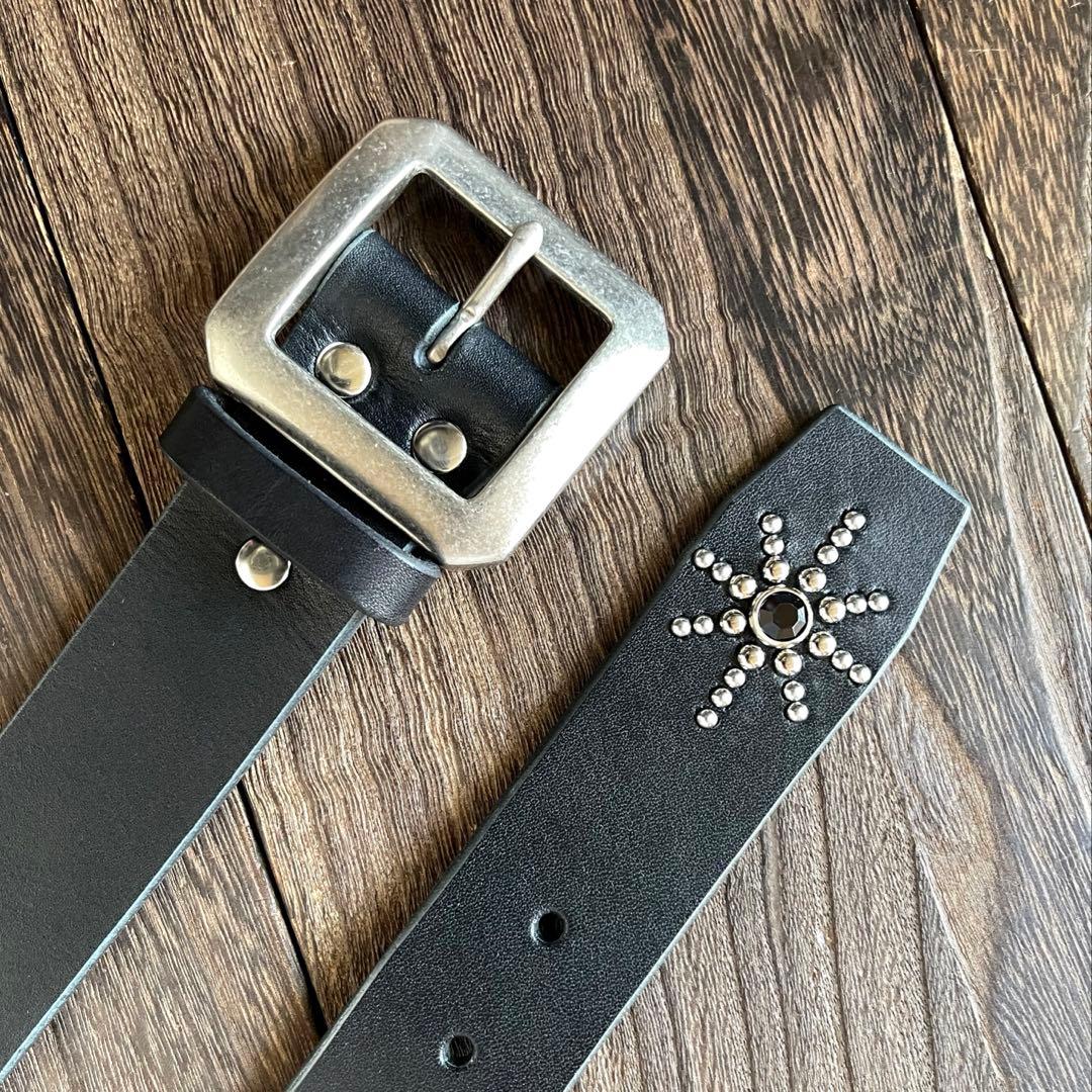 ディッキーズ874専用スタッズベルト 牛ヌメシルバーHTC CALEE - メルカリ