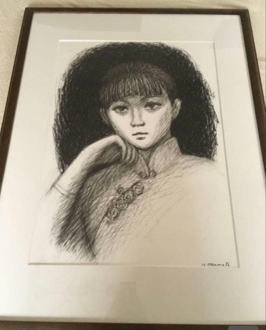 ■東急百貨店吉祥寺店購入　『岡本半三』　鉛筆画１５号　圧巻 デッサン力です espress.bs | 生誕100年記念・没後20年 岡田謙三展 図録/ 横浜美術館