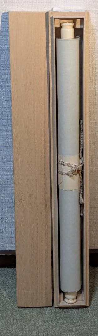 真作】掛軸 達磨図 墨彩仏画 書と画の共作風作品 合箱入 U131 - メルカリ