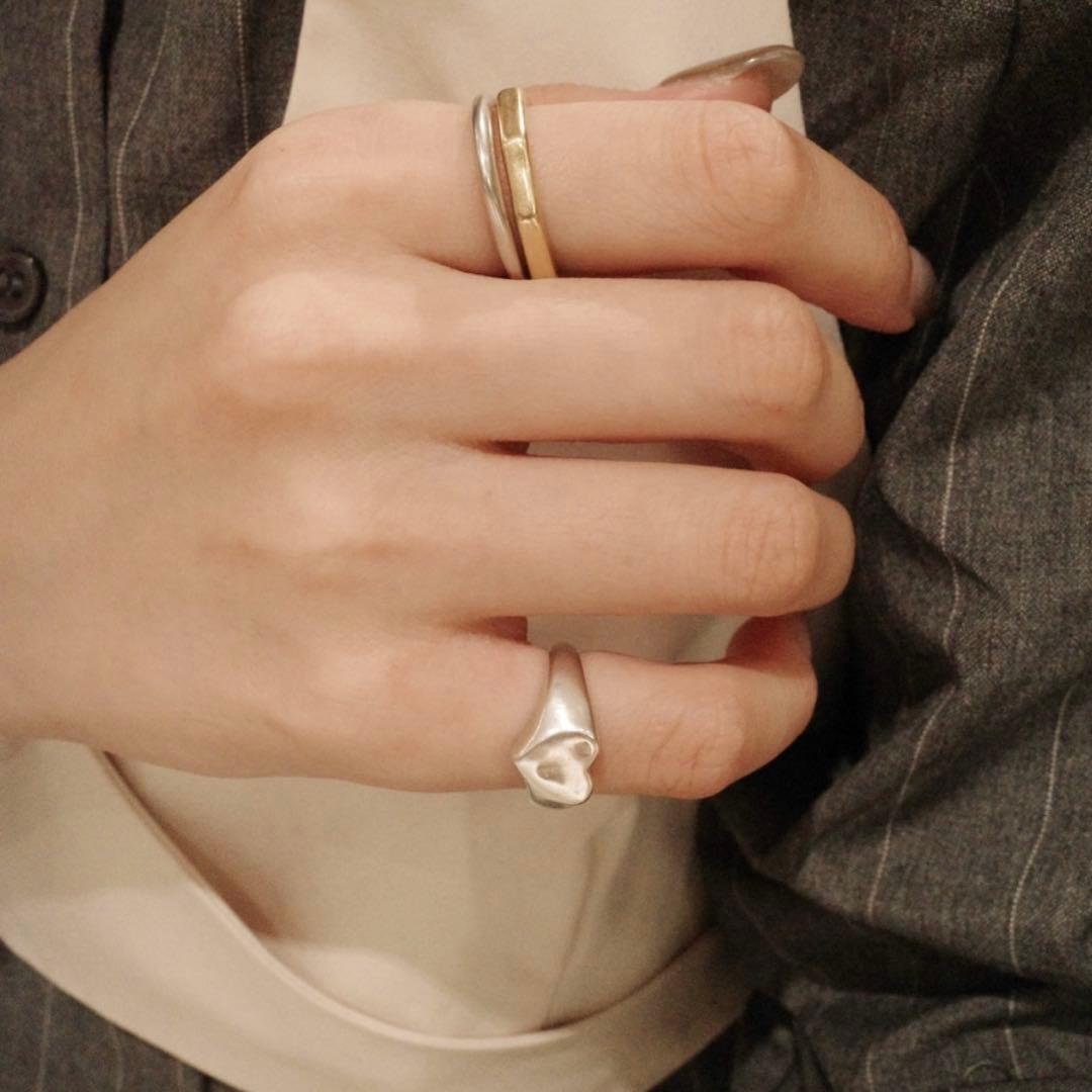 TEN. SILVER925 ハートシグネットリング 5号