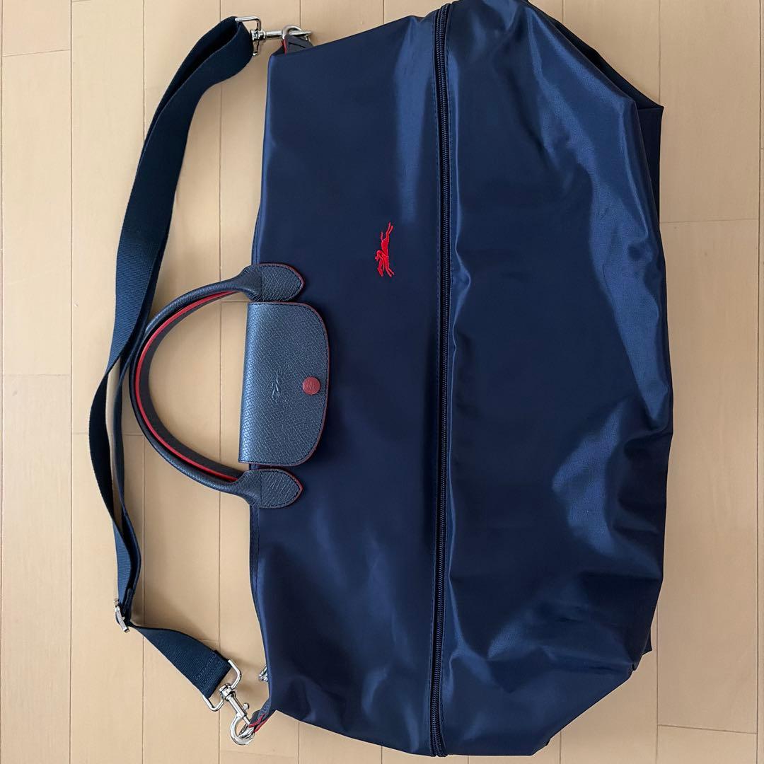 LONGCHAMP ネイビー ボストンバッグ