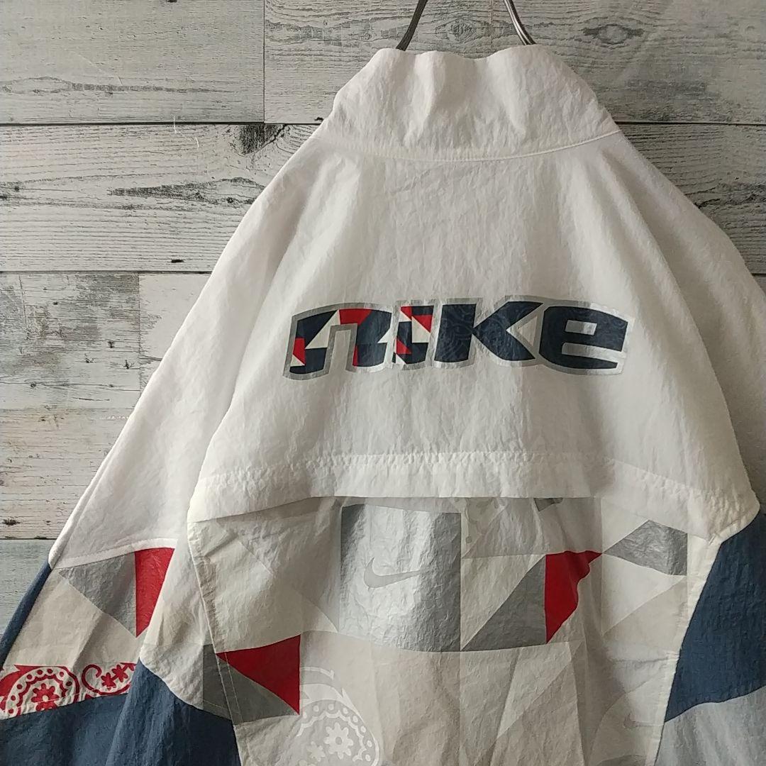 希少デザイン☆ナイキ 刺繍 ペイズリー クレイジーパターン ナイロンジャケット