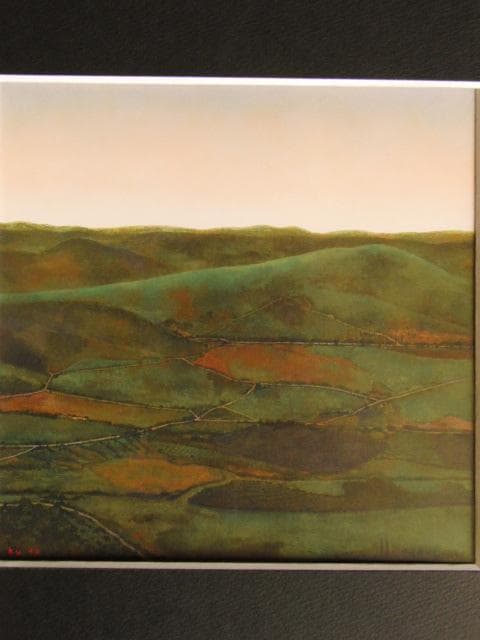 久野和洋、地の風景・黄昏れる刻、希少な画集より、新品高級額・額装付 久野和洋の世界展（池田20世紀美術館）｜美術手帖