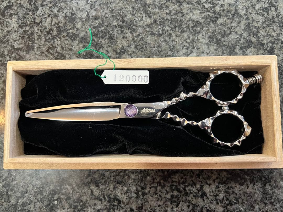 新品アーテックステンレスシザー 装飾ハンドル　アメジスト装飾 時計バンド ステンレススチール シルバー BSNE1213S | 時計バンド