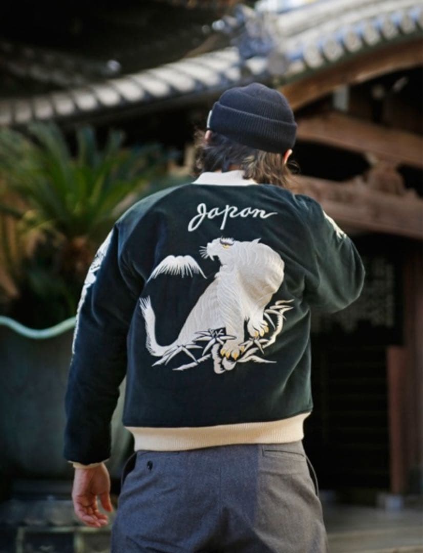 リアルマッコイズ スーベニアジャケッ　TIGER AND EAGLE サイズL