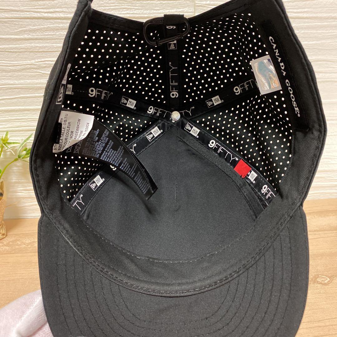 ベスト カナダグース ニューエラ コラボ 黒キャップ ブラック NEWERA