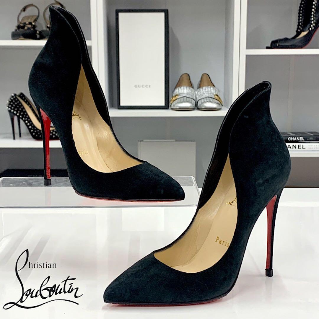 クリスチャンルブタン スエード パンプス ブラック ウィンターセール】クリスチャンルブタン Christian Louboutin