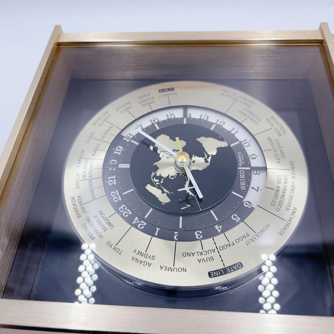 SEIKO 世界時計 クオーツ置時計 QZ885D ゴールド 希少 - メルカリ