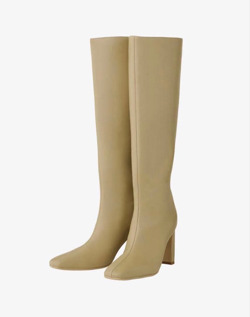 polaura ロングブーツ　ベージュ　Mサイズ