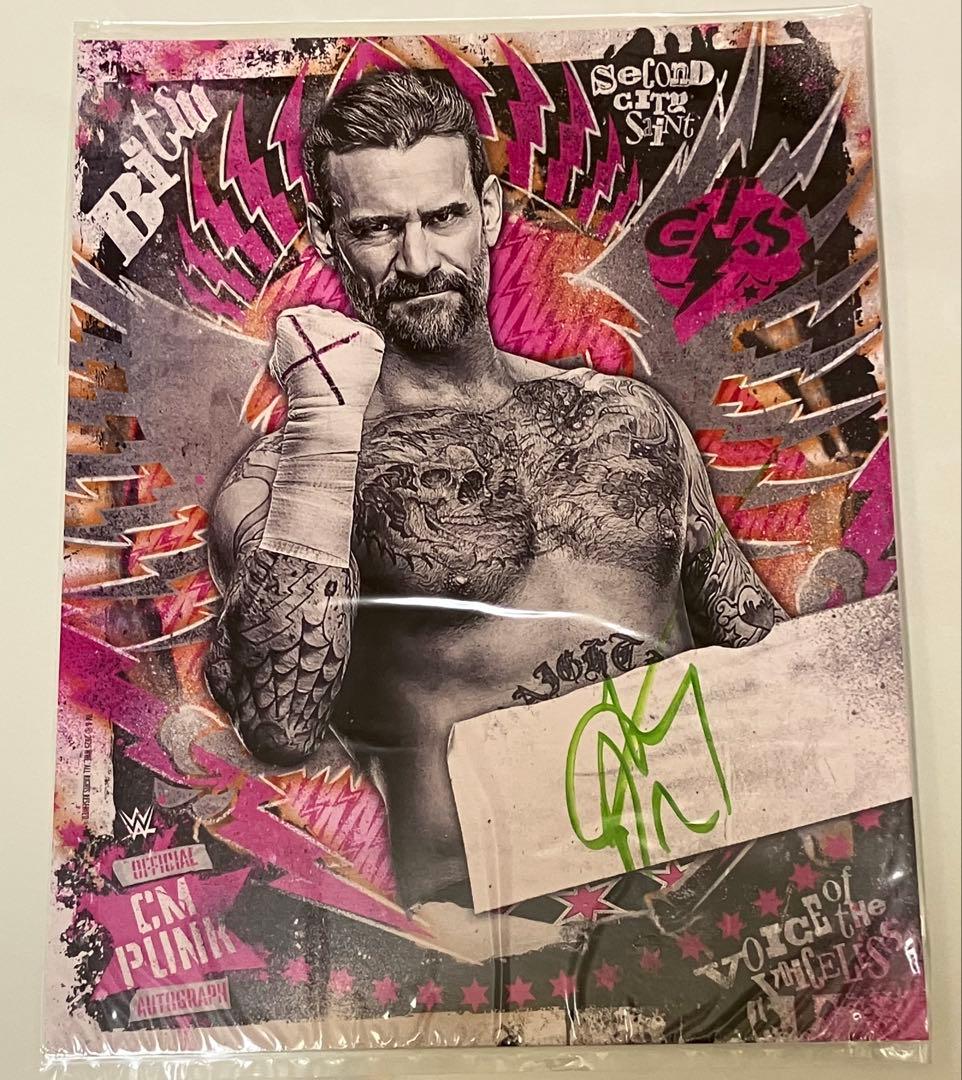 CMパンク 直筆サイン フォト 2025WWE日本公演公式グッズ CM PUNK