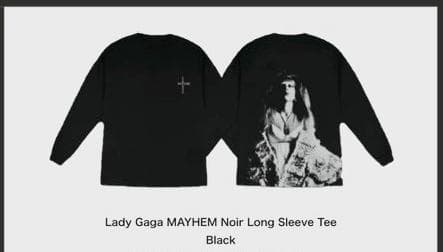 【Mサイズ】レディー・ガガ POP-UP ロングTシャツ Noir