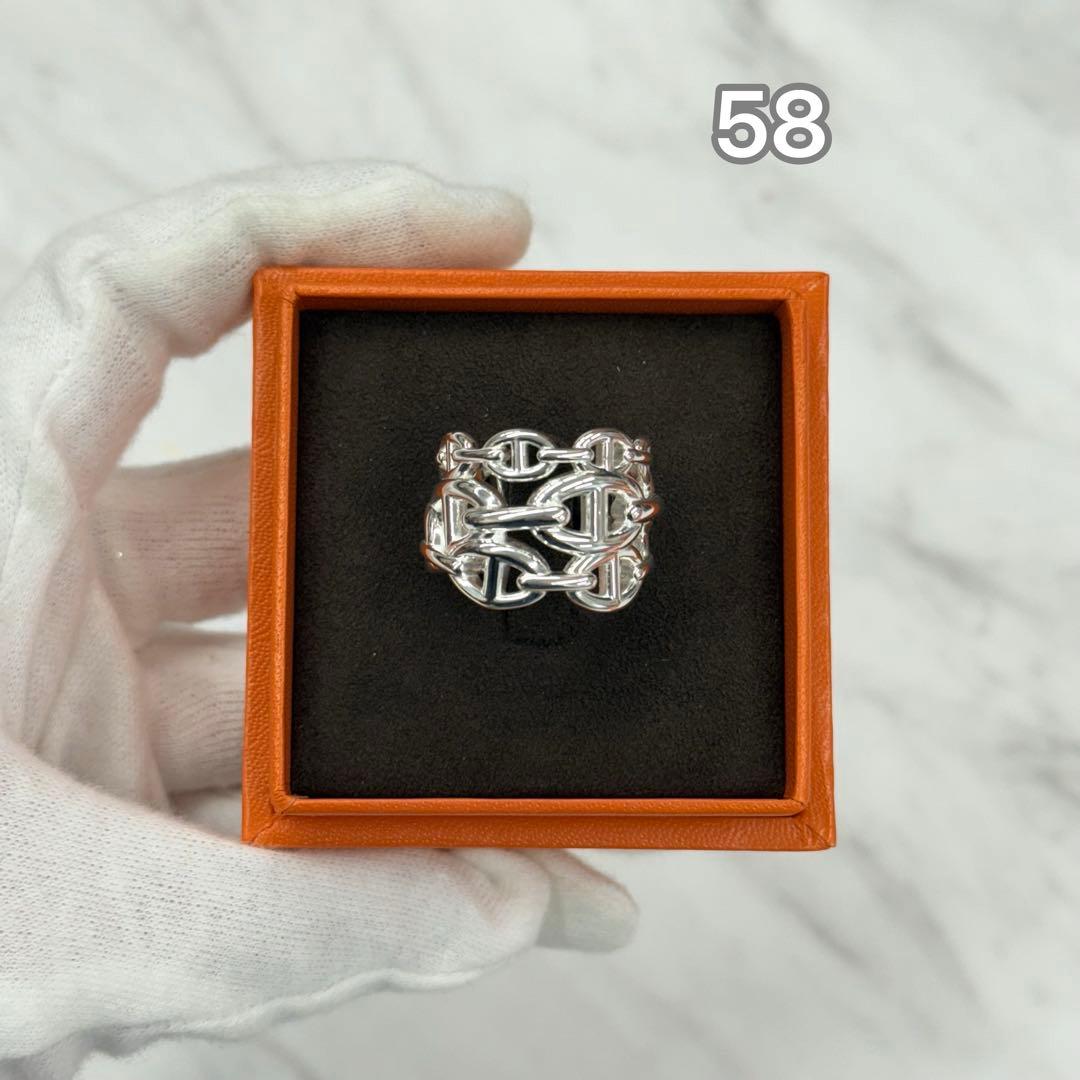 新品未使用　HERMES エルメス　シェーヌ ダンクル アンシェネ リング 58 シェーヌ・ダンクル エルメス 指輪 ユニセックス シェーヌダンクル