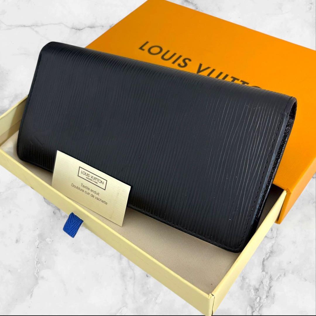 極美品✨ ルイヴィトン エピ ポルトフォイユ ブラザ 長財布 折り財布 ブラック