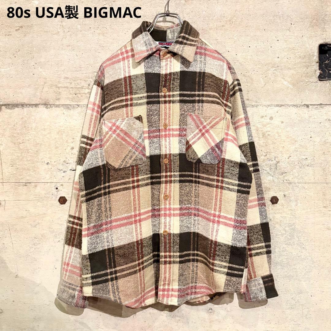 80s USA製 BIGMAC ビッグマック ネルシャツ チェック