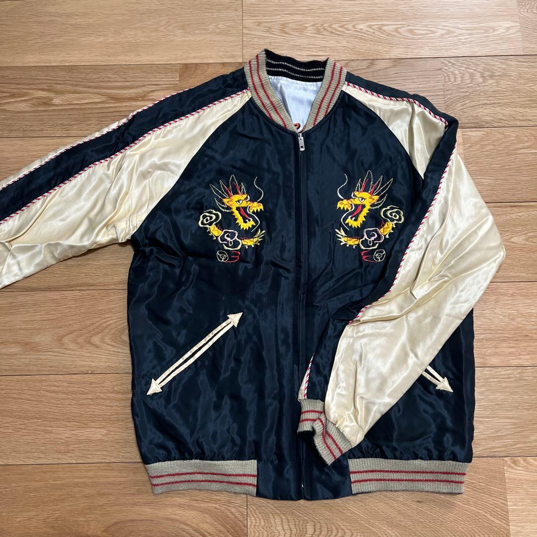 東洋エンタープライズ　スカジャン　ブラック　ゴールド　Sサイズ