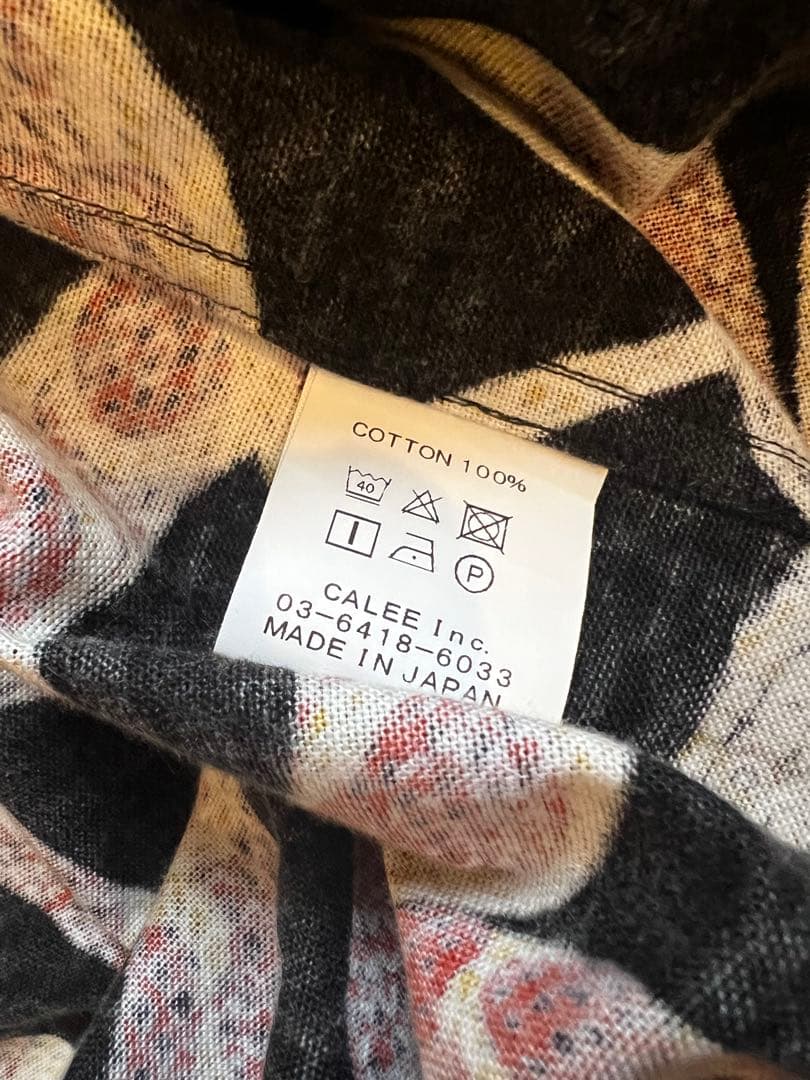 現行限定品 CALEE スネーク柄 フランネル オーバーサイズシャツ L