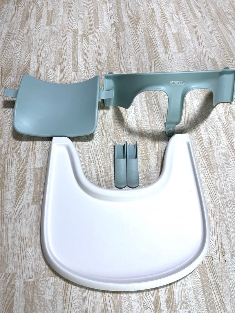 ◾️美品◾️ストッケ　トリップトラップ　ベビーセット & トレイ　ソフトミント